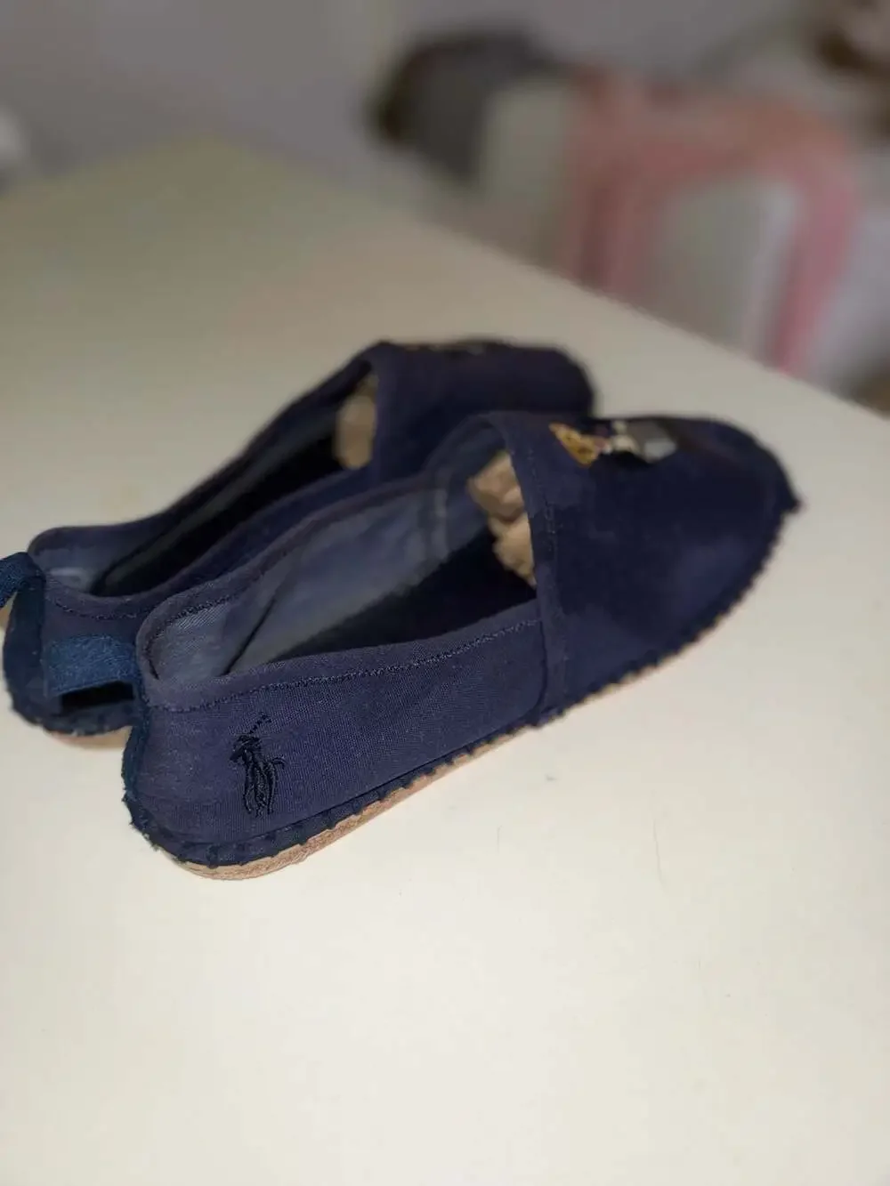 Polo Ralph Lauren Barron Polo Bear Canvas Espadrilles Navy Size 9D